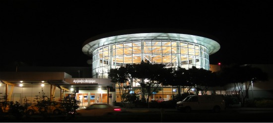 victoria Airport at night