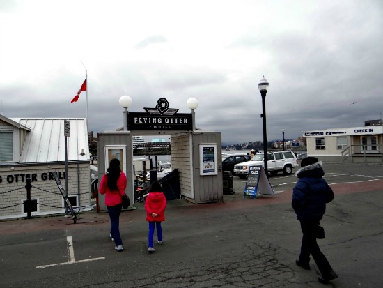 Entrance to Flying Otter Gril - Victoria BC - Easy parking right next to Harbour air Terminal